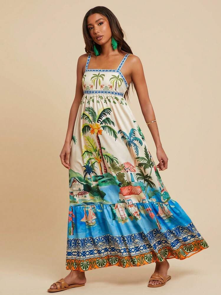 Floral Beach Maxi Dress